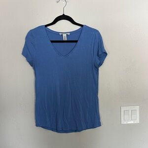 White House Black Market Short Sleeve Blue Tee